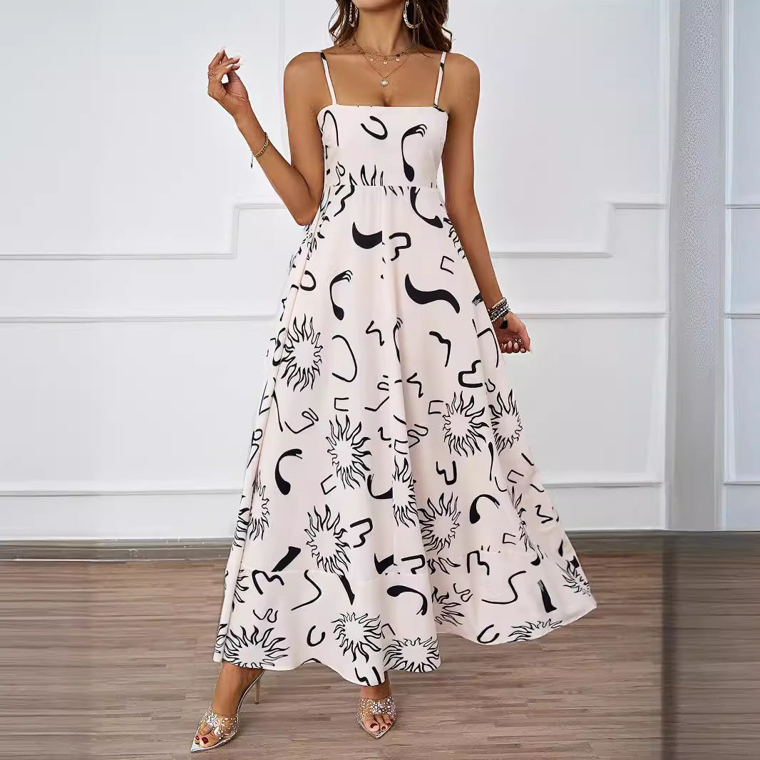 Maxi dress for women with graphic pattern Chic & Stil