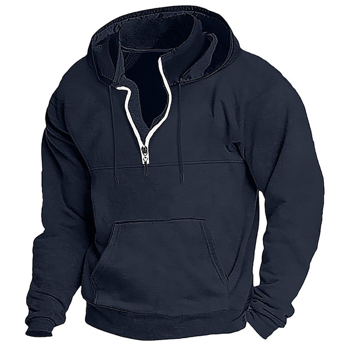 Comfortable hooded sweatshirt for men with full zip Lune London