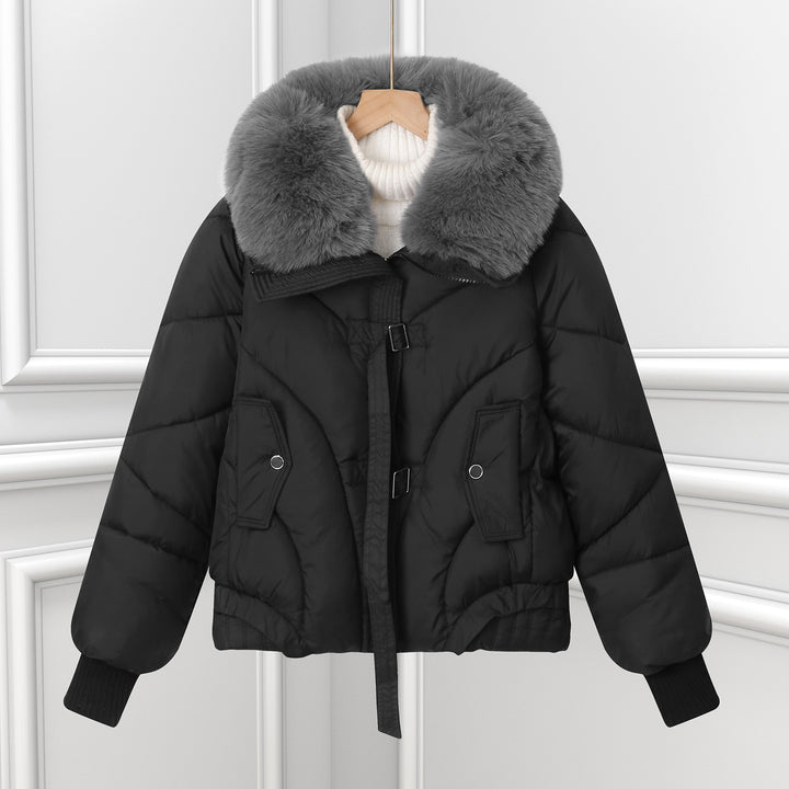 Ladies Winter Down Jacket with Luxurious Faux Fur Collar and Practical Pockets Lune London