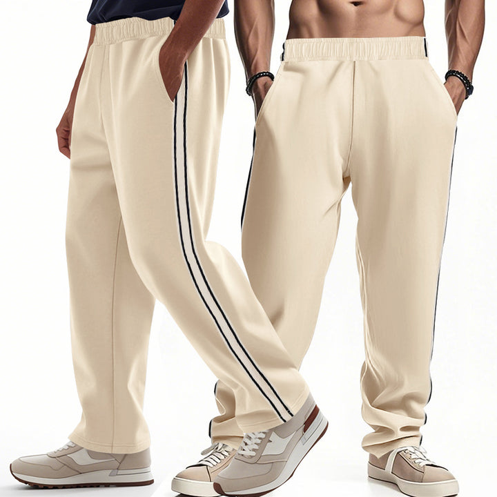 Sport leisure pants for men with side stripes and elastic waist Lune London