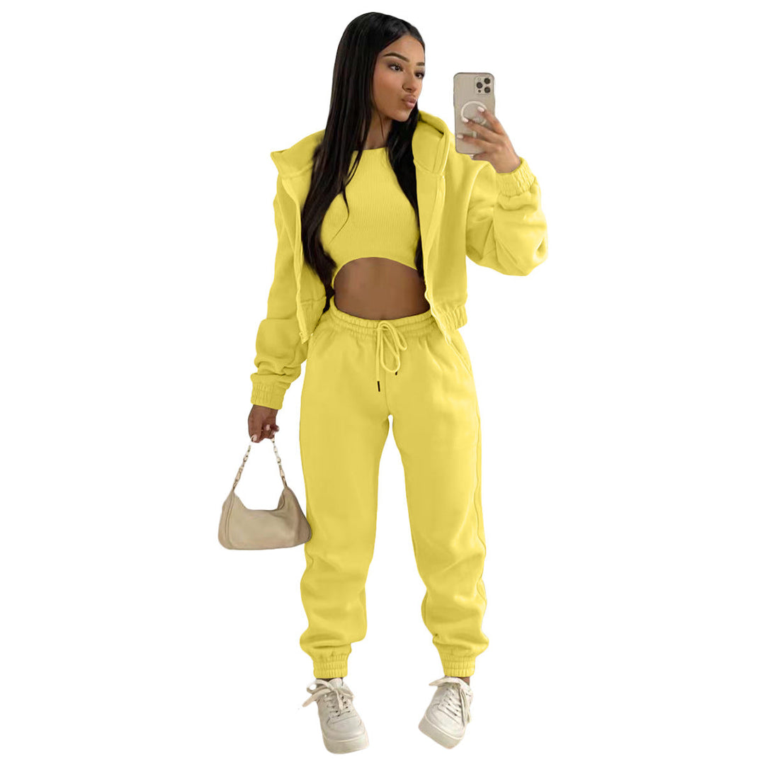 Women's Stylish Tracksuit with Casual Hoodie and Elastic Waistband Elements Lune London