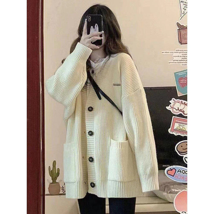 Chunky knit cardigan for women with pockets and soft cut Lune London