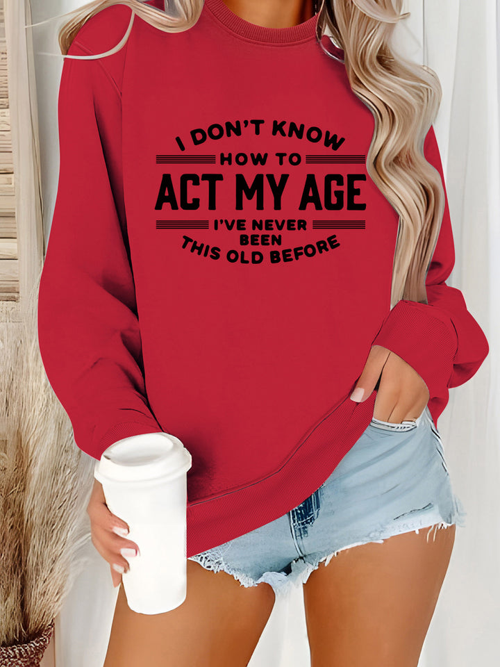 Sweatshirt pour femmes avec impression humoristique et coupe décontractée Chic & Stil