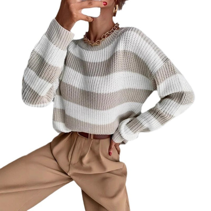 Casual knit sweater for women with a modern waffle pattern Lune London