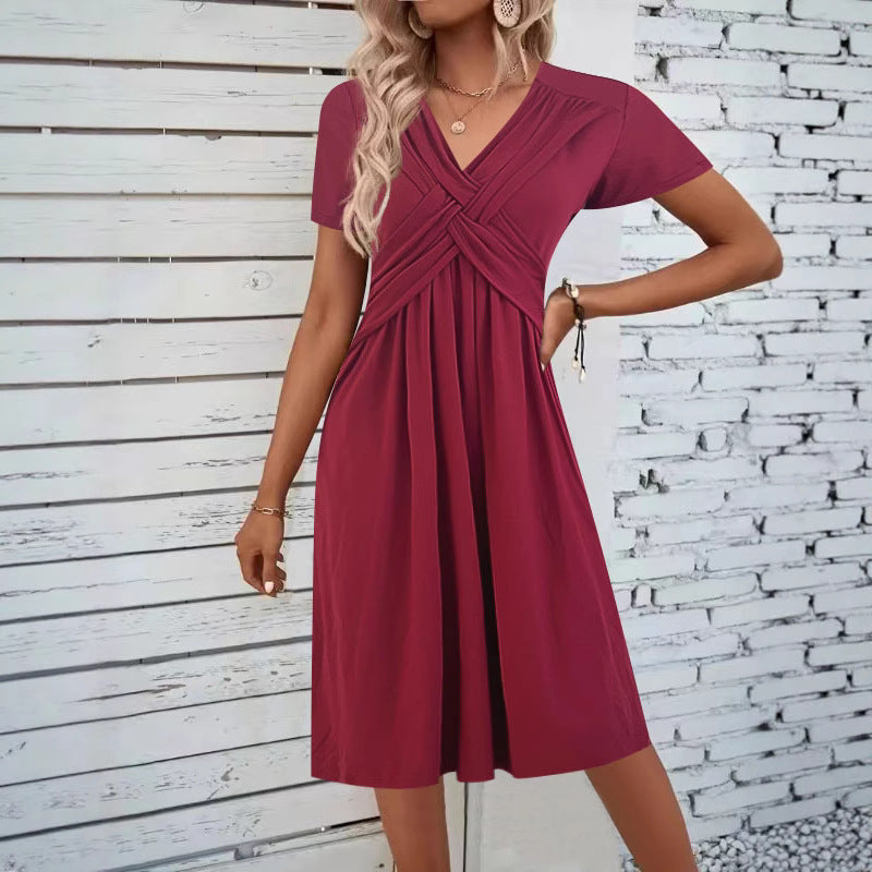 Women’s jumpsuit with a fitted wrap design and an elegant V neckline Lune London