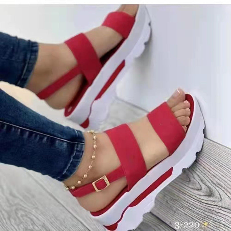 Ladies Sporty Chic Comfort Platform Sandals