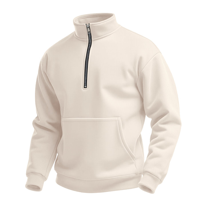 Men's fleece sweater with foldable collar Lune London