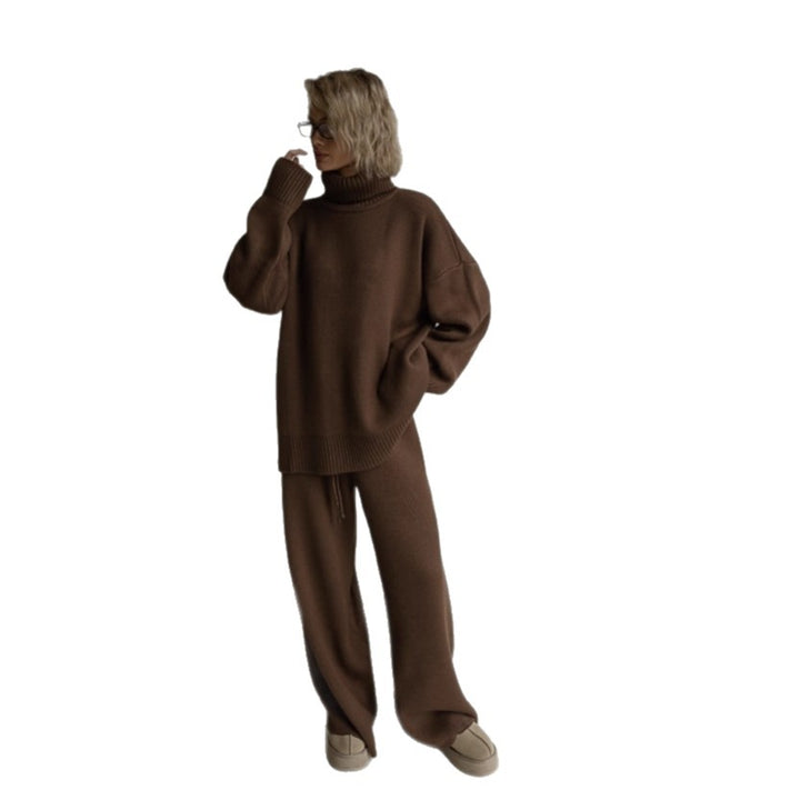 Oversized comfortable sweater for women with high collar Lune London