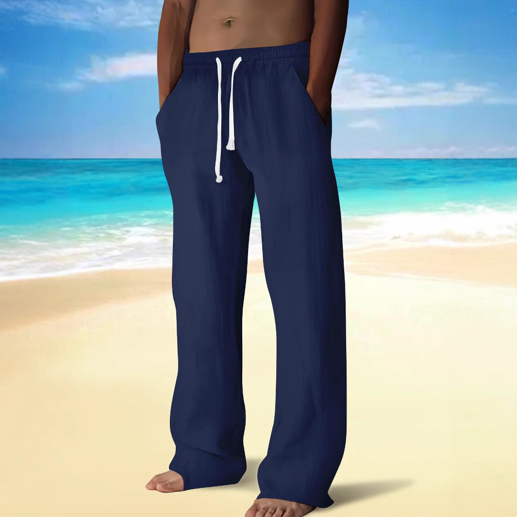 Casual beach pants for men with elastic waistband and practical pockets Lune London