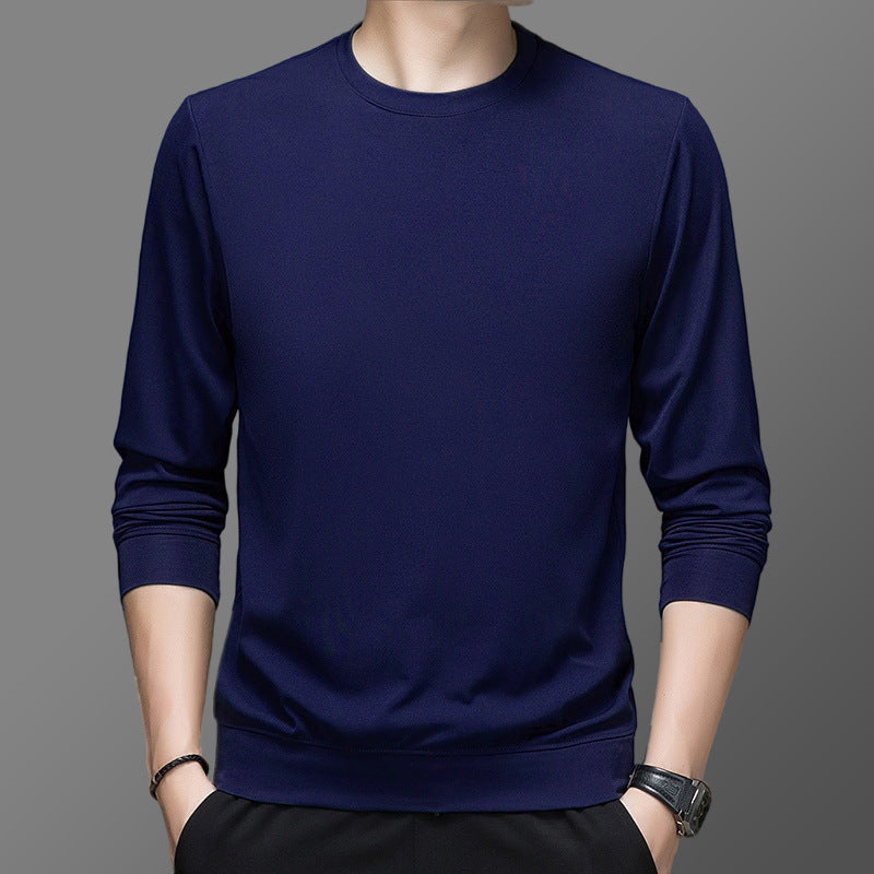 Round pullover for men in high-quality functional material Lune London