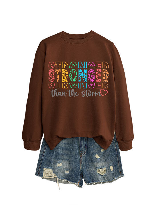 Sweat-shirt pour femmes avec lettrage motivant et coupe décontractée Chic & Stil