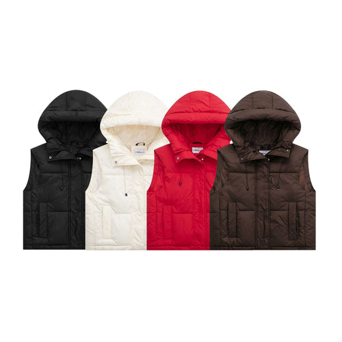 Quilted vest for women with hood and practical pockets Lune London