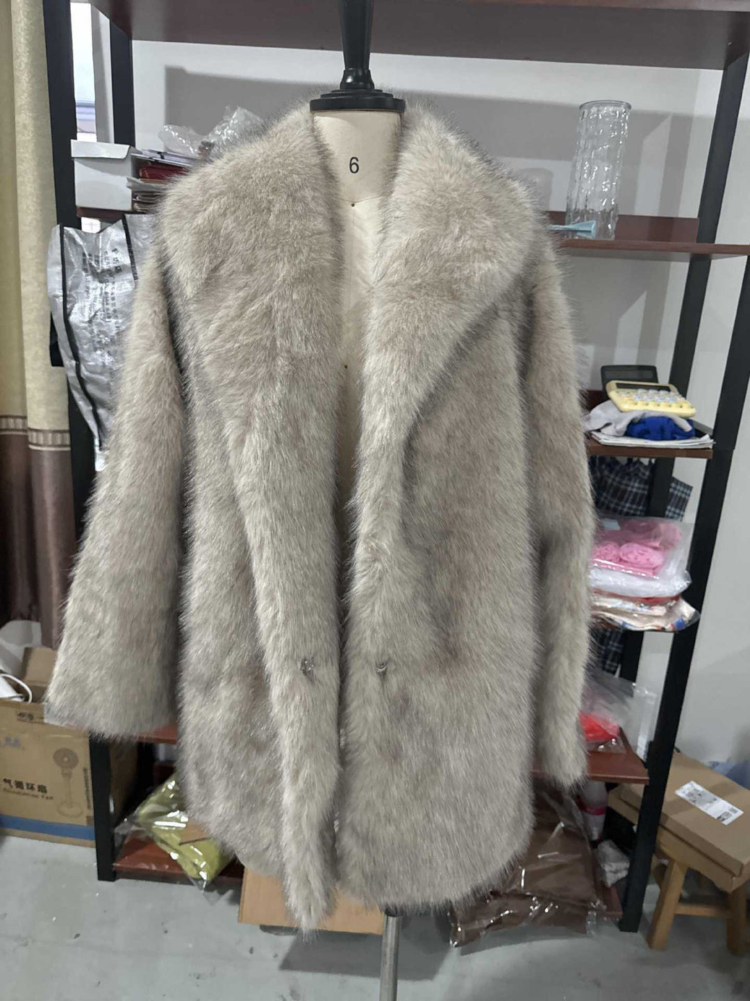 Ladies Comfortable Faux Fur Coat Lune London