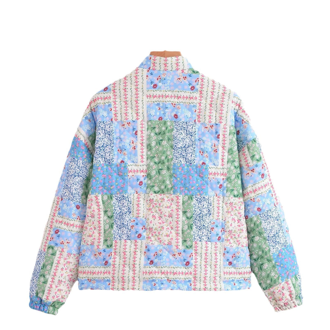 Veste matelassée en patchwork pour femmes avec poches pratiques Chic & Stil
