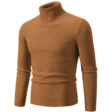 Pullover with turtleneck for men with textured ribbing pattern Lune London