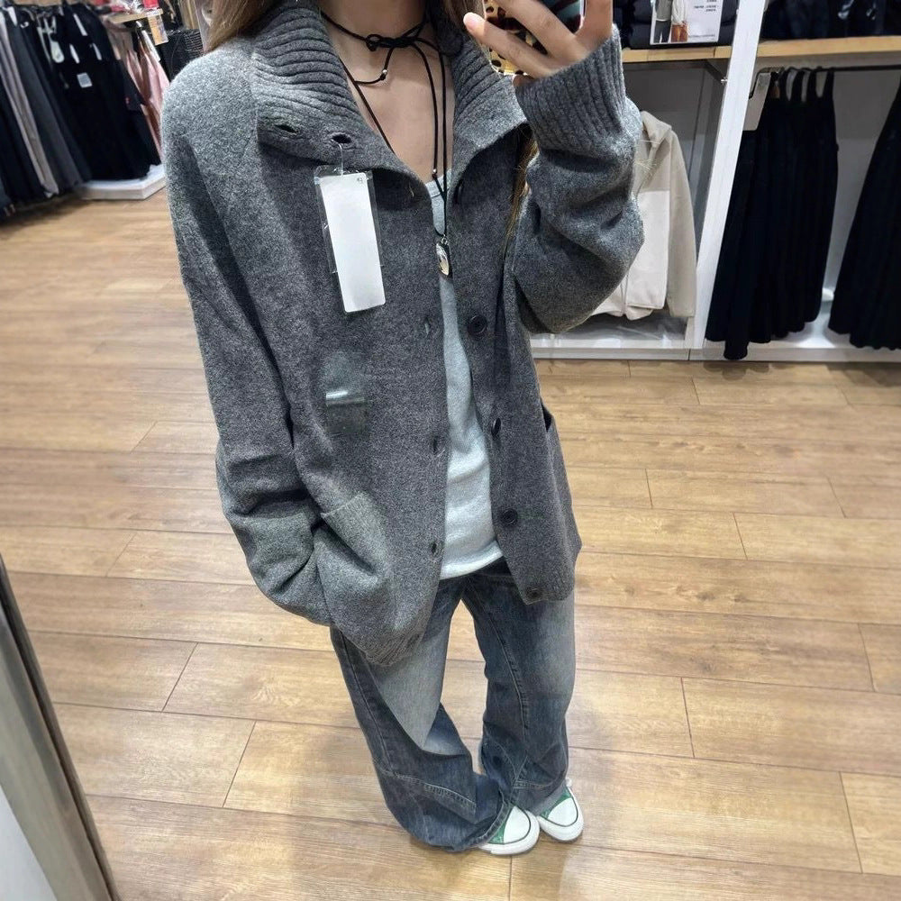 Cardigan oversize pour femme avec grandes poches Chic & Stil