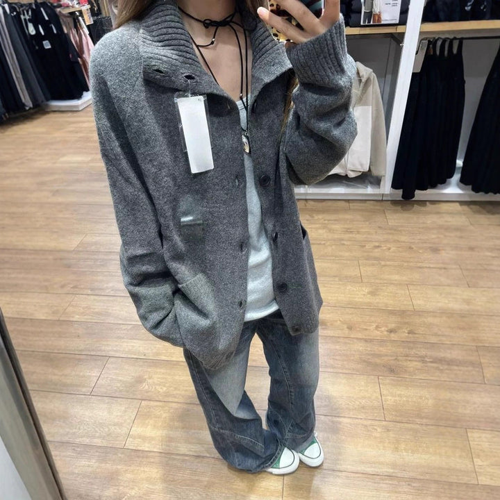 Cardigan oversize pour femme avec grandes poches Chic & Stil