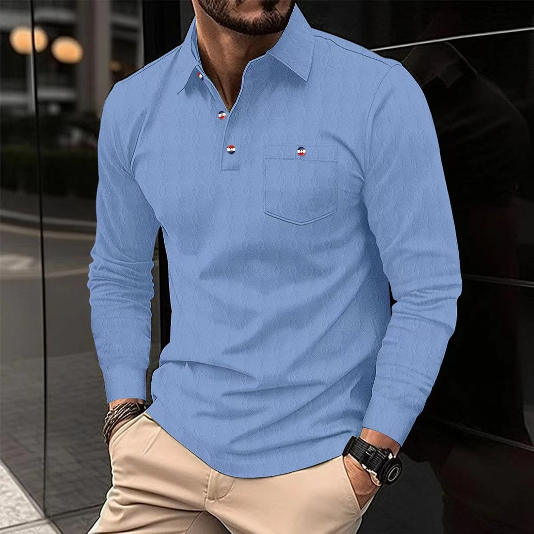 Men's long sleeve T-shirt with structured pattern Lune London
