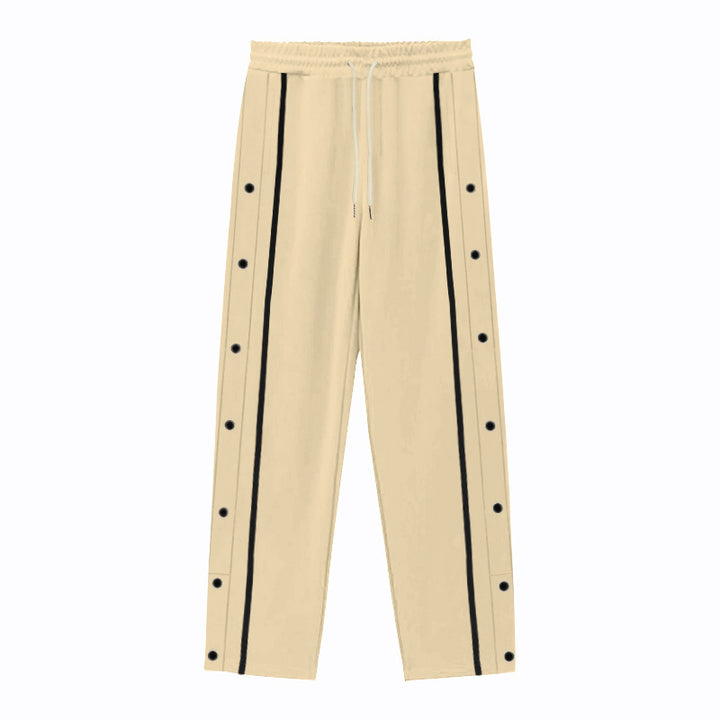 Sport leisure pants for men with snap buttons on the side and elastic waist Lune London
