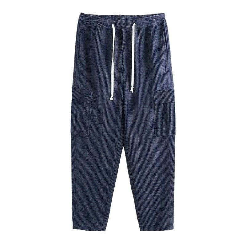 Men's comfortable cargo pants with adjustable waistband and side pockets Lune London