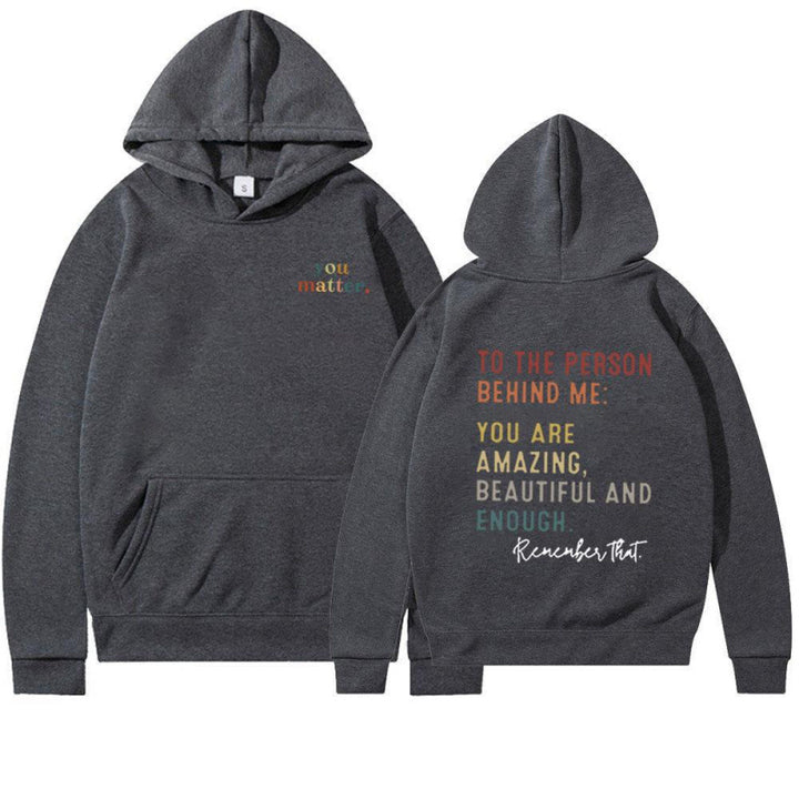 Women's hoodie with motivating lettering Lune London