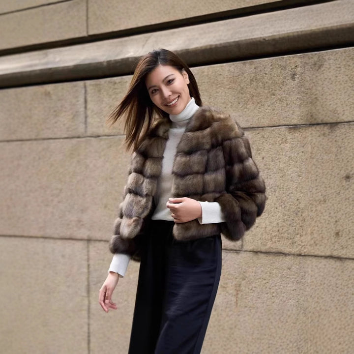 Luxury faux fur jacket for women Lune London