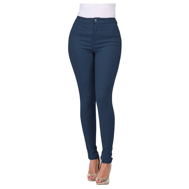 Women's High-Cut Skinny Jeans with Elastic Stretch Lune London
