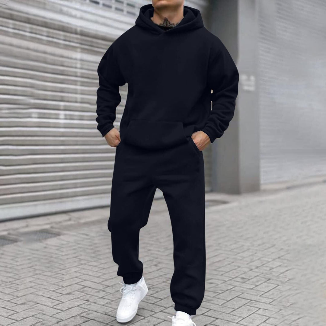 Men's Comfortable Hoodie Suit with Elastic Waistband and Practical Pockets Lune London