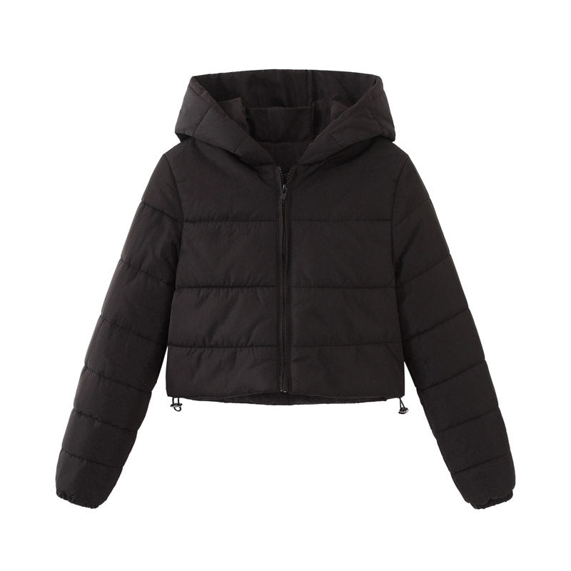Short quilted jacket for women with hood Lune London