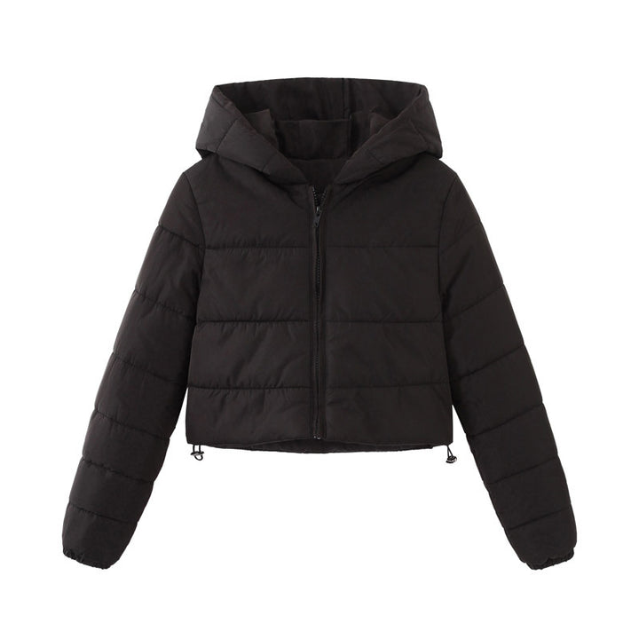 Short quilted jacket for women with hood Lune London