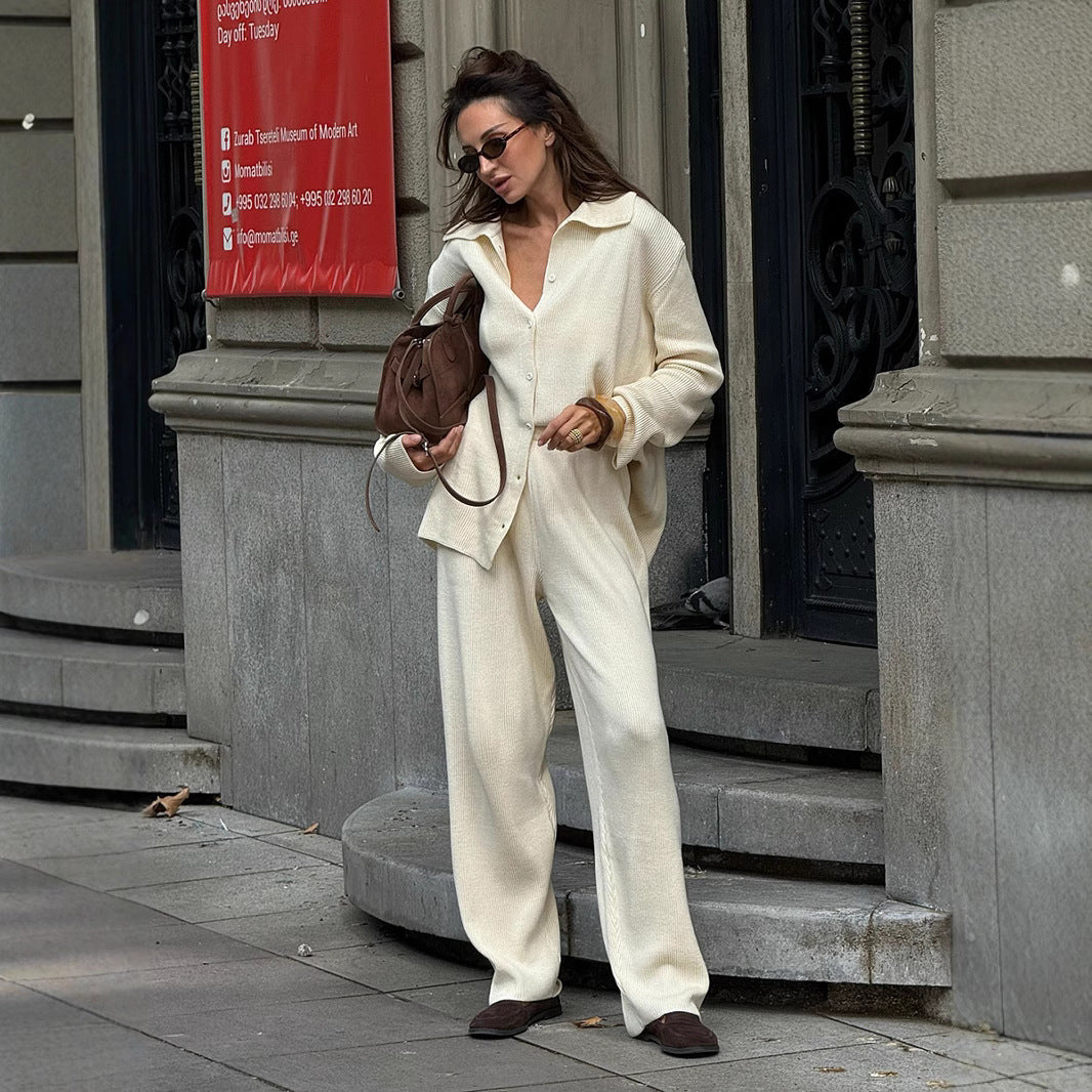 Women Comfortable Cotton Knit Set Lune London