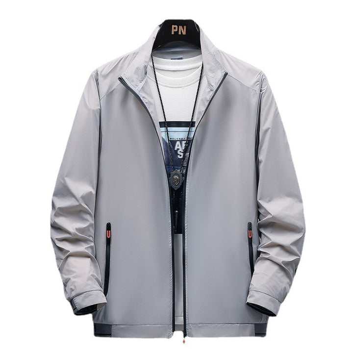 Lightweight transitional jacket for men waterproof with practical zip pockets Lune London