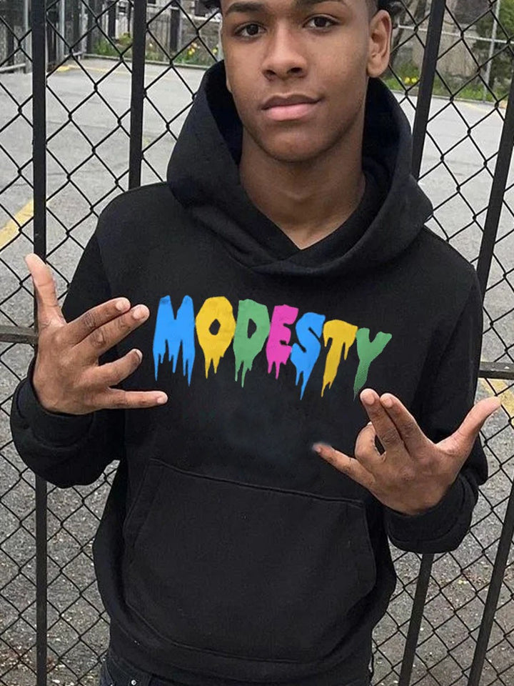 Men's Hoodie with artistic gradient and relaxed fit Lune London