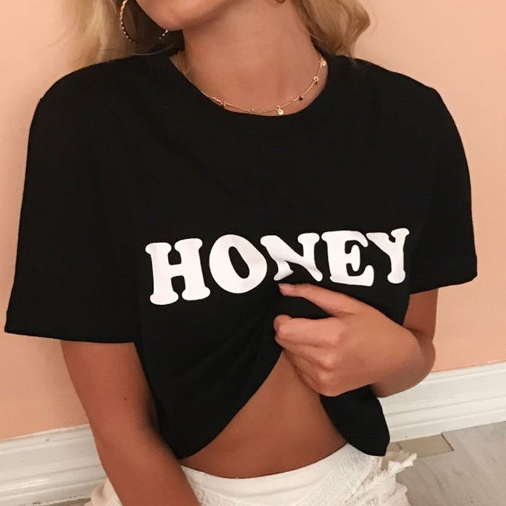 T-shirt pour femmes avec lettrage tendance Chic & Stil