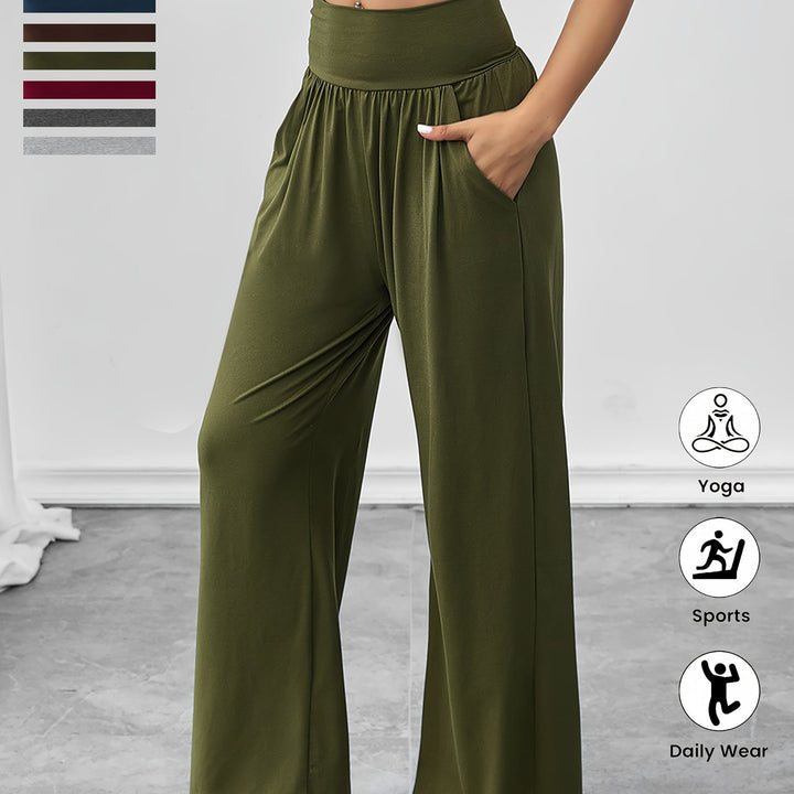 Pantalons de loisirs confortables pour femmes avec taille élastique et poches latérales Chic & Stil