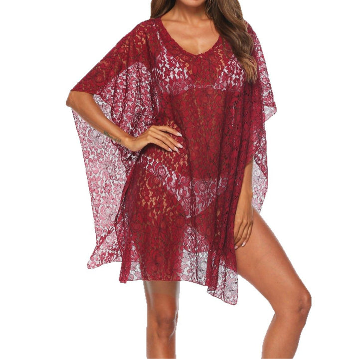 Ladies Top in Transparent Lace Chic Beach Escape and Style