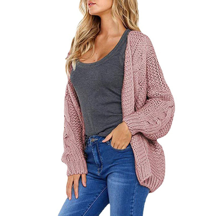 Chunky knit jacket for women with a relaxed fit and voluminous sleeves Lune London