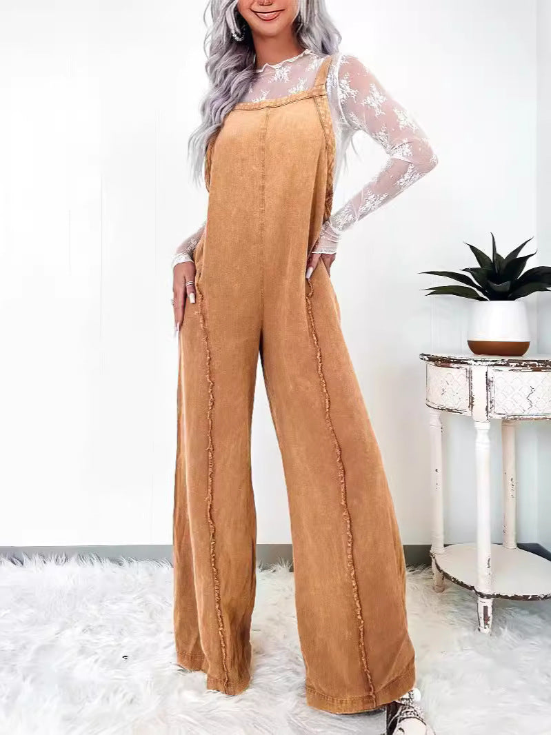 Ladies Wide Chic and Stylish Dungarees