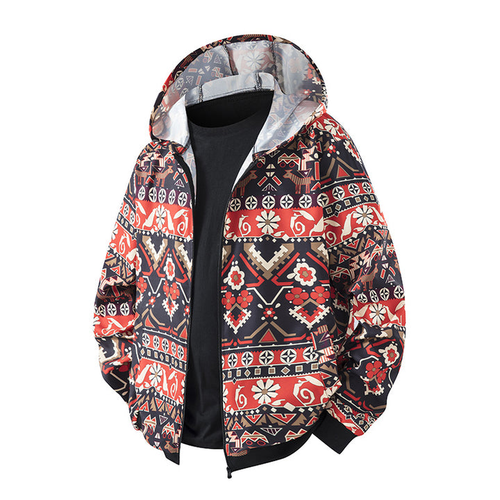 Lightweight windbreaker jacket for women with a colorful pattern and breathable properties Lune London