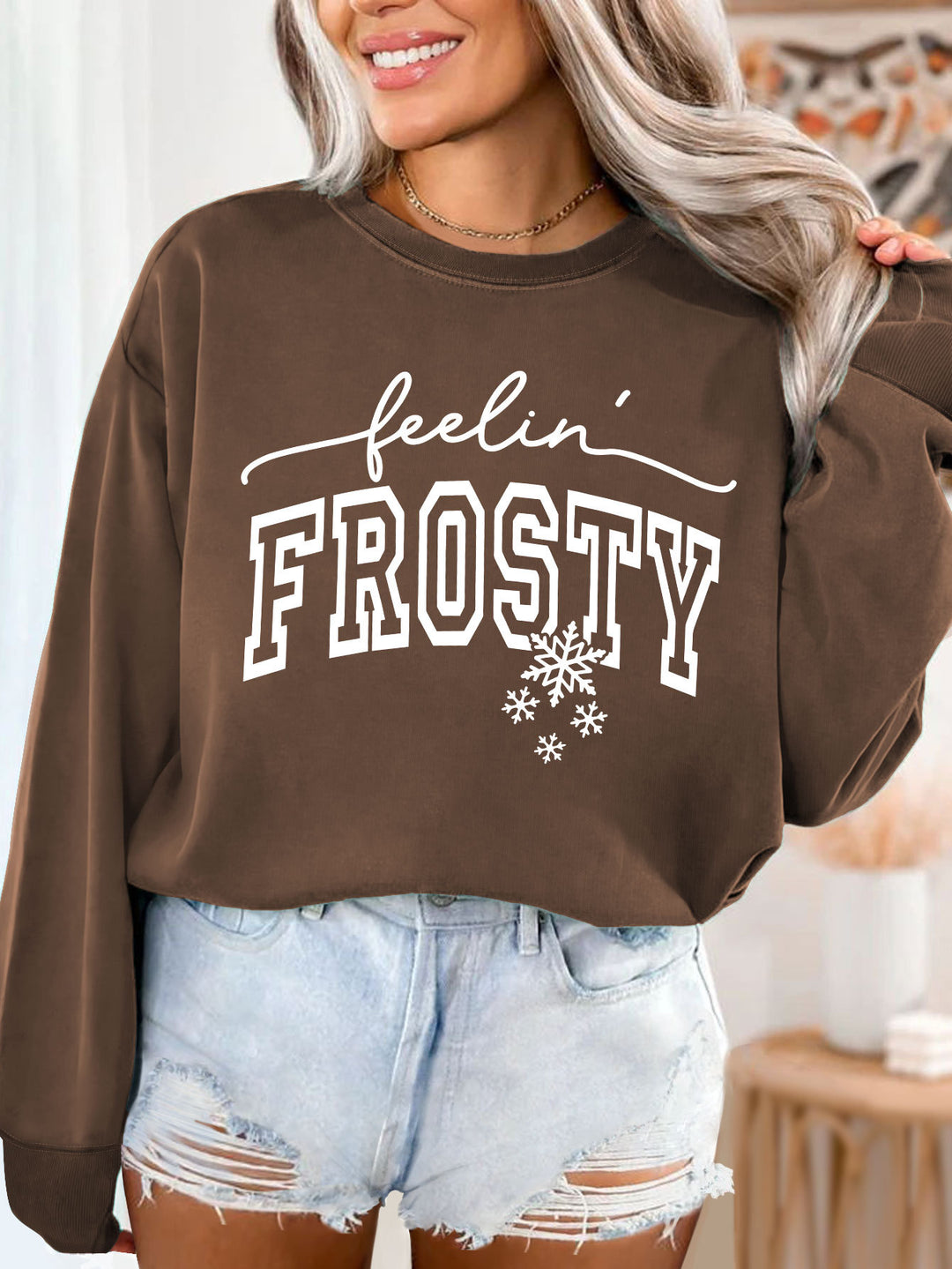 Sweat à capuche pour femmes avec impression graphique Chic & Stil