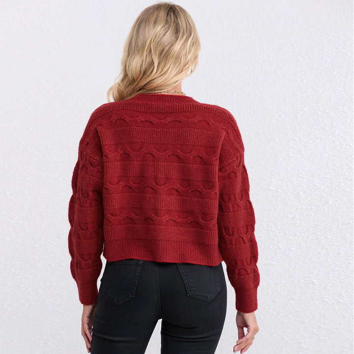 Cardigan pour femme avec motif jacquard à la mode Chic & Stil