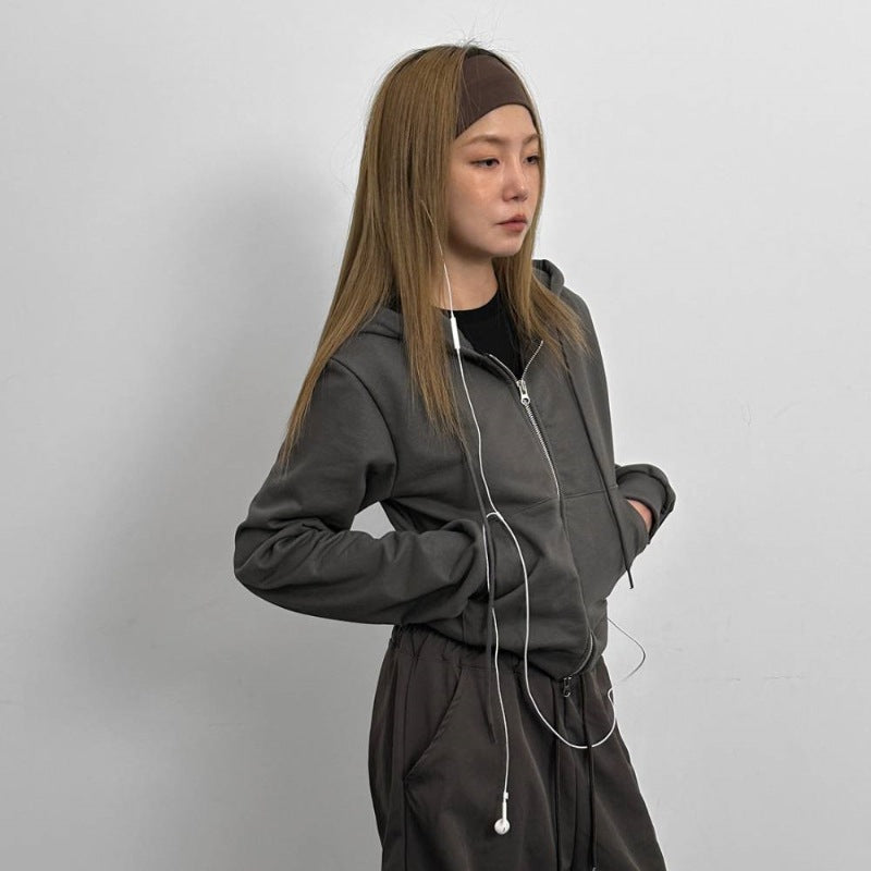 Women's sporty sweatshirt jacket with full-length zipper Chic & Stil