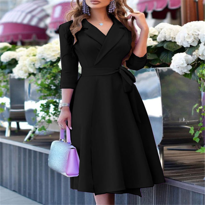 Floral wrap dress for women with fitted silhouette Lune London