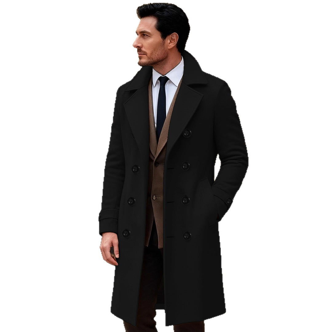 Elegant wool coat for men double-breasted Lune London