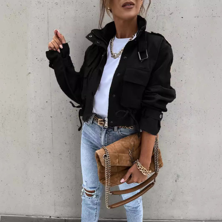 Veste utilitaire pour femmes avec ourlet ajustable et poches pratiques Chic & Stil