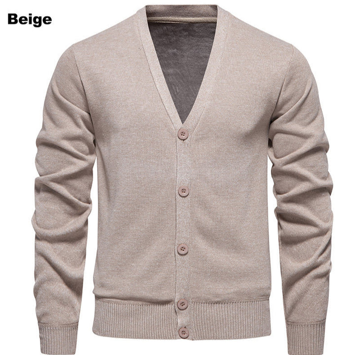 Cozy knit vest for men with V-neck and button placket Lune London