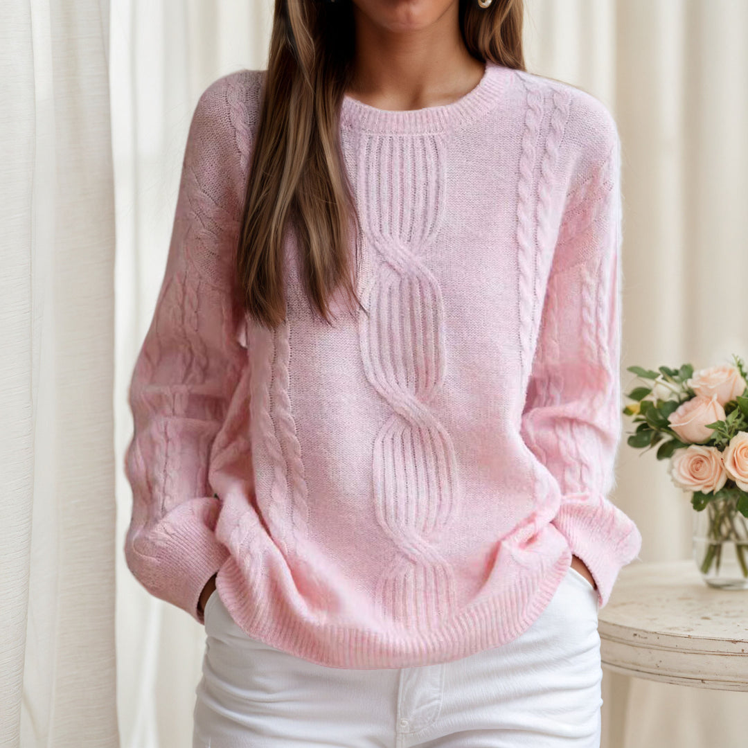 Knitted sweater for women with a textured pattern and a relaxed fit Lune London