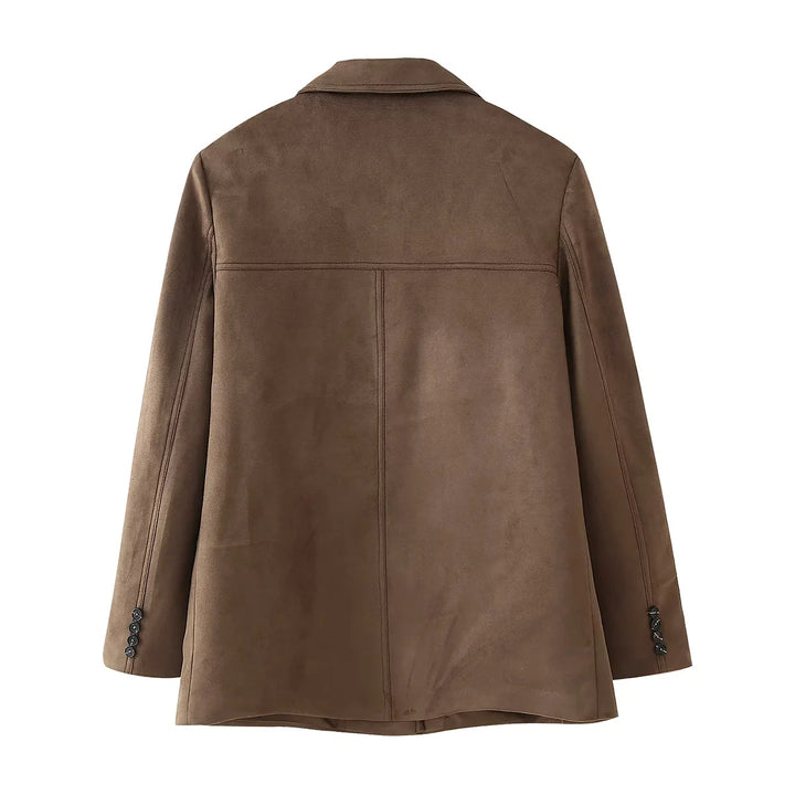 Ladies elegant quilted blazer jacket with practical pockets Lune London