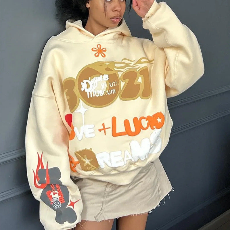 Ladies Oversized Streetwear Hoodie Lune London