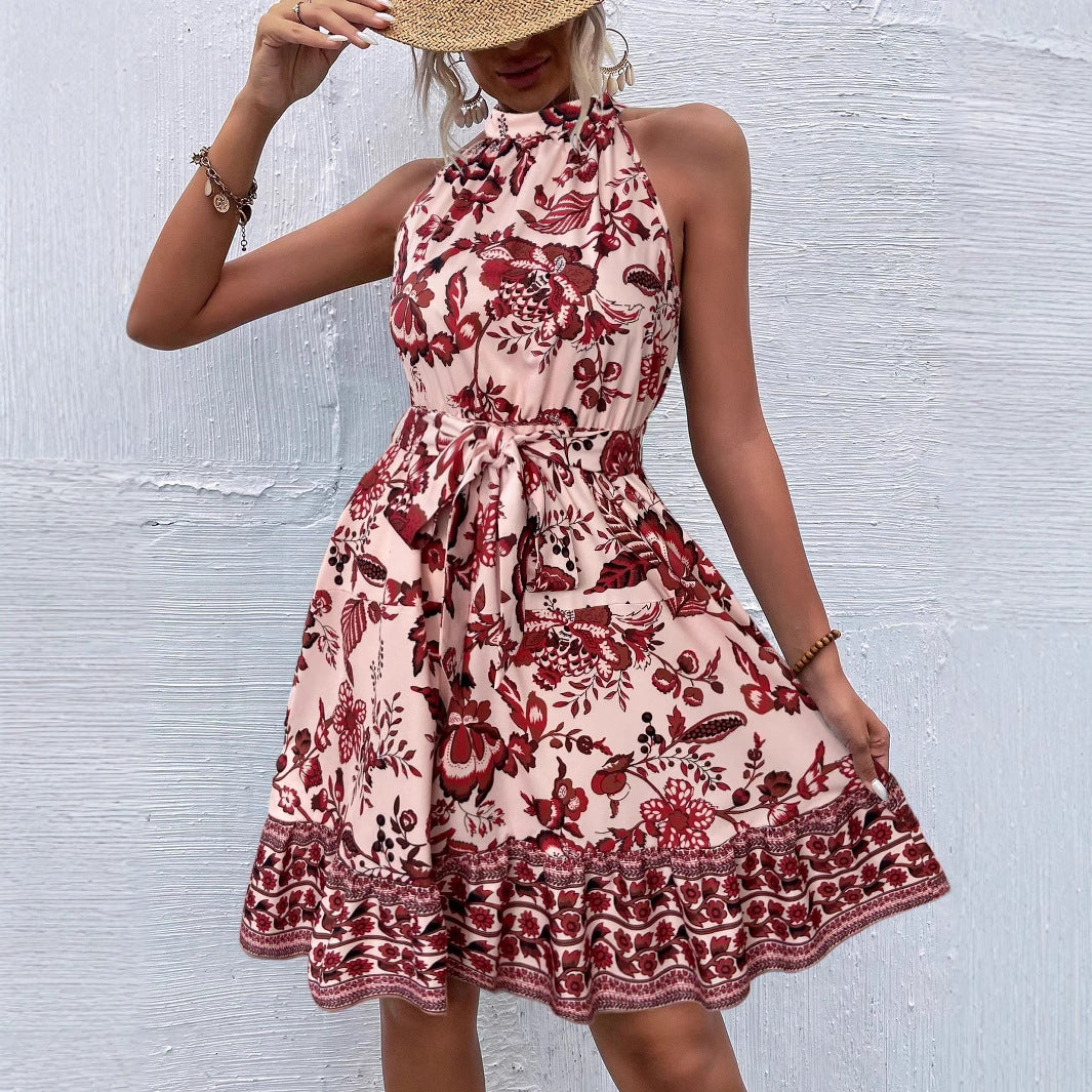 Ladies Flowers Lace Maxi Dress Lune London